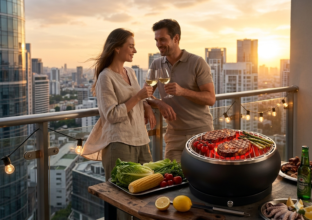 🔥 Smokeless Grills: Perfect for City Balcony BBQs 🏙️